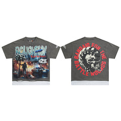 Roughplay Urban Skull Graphic Short Sleeve T‑Shirt